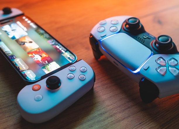 Vibrant gaming interface showcasing app cards with bright gradients and dynamic icons.